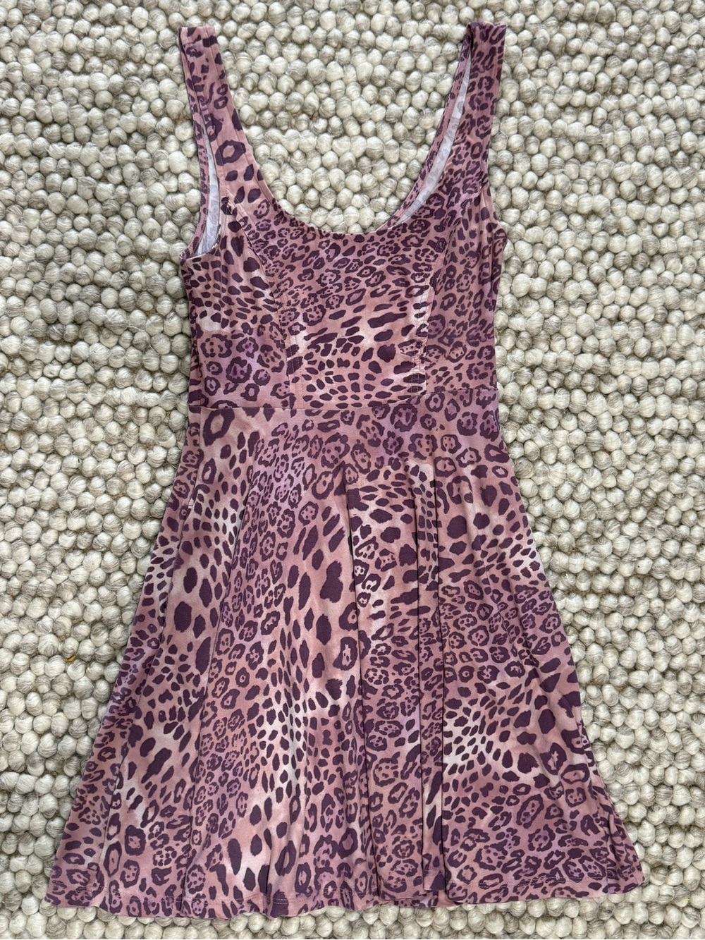 Nollie Pink and Mauve Leopard Print mini dress